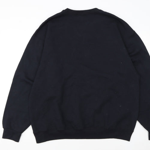 Fruit of the Loom Men's Black XL Crew Neck Pullover Sweatshirt
