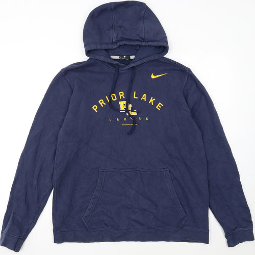 Nike Men's Blue Pullover Hoodie Size L Graphic Sportswear