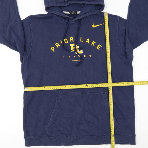 Nike Men's Blue Pullover Hoodie Size L Graphic Sportswear