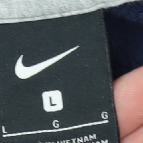 Nike Men's Blue Pullover Hoodie Size L Graphic Sportswear
