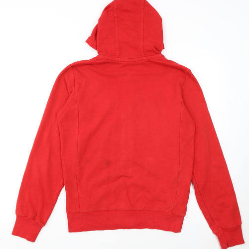 Nike Womens Red Full Zip Hoodie L 14/16 Sports Casual Sweatshirt