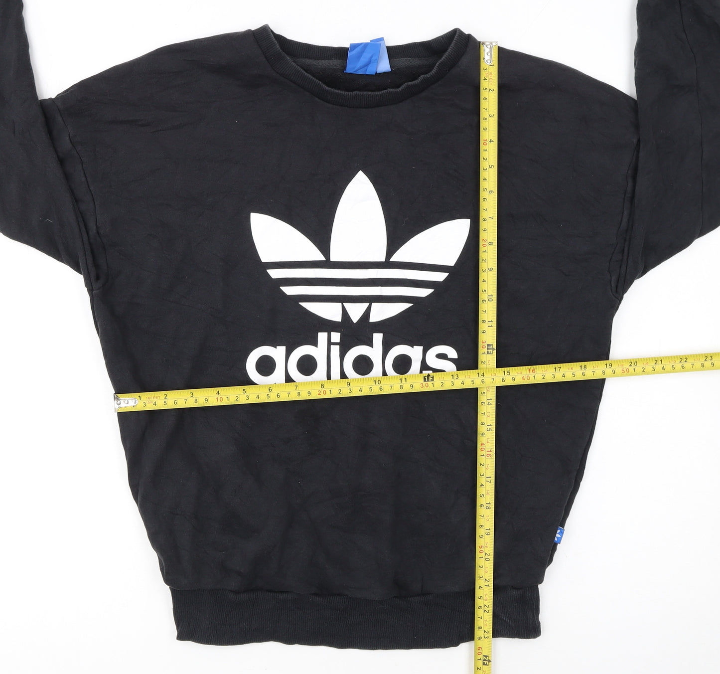 Adidas Womens Black Size 6 Crew Neck Pullover Sweatshirt