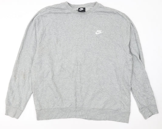 Nike Men's Grey XL Pullover Crew Neck Sweatshirt