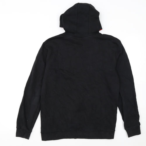 Reebok Boys Black Pullover Hoodie XL 15-16 Years Graphic Logo Fleece