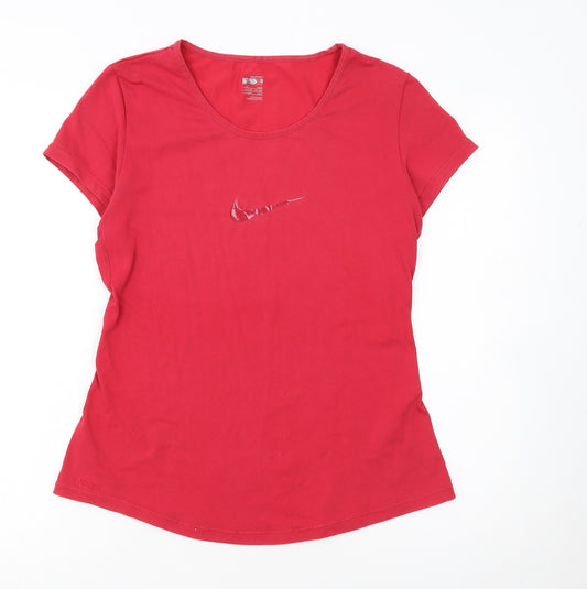 Nike Women's Red Dri-Fit Short Sleeve Athletic T-Shirt XL