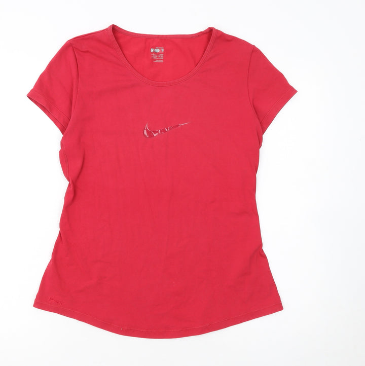 Nike Women's Red Dri-Fit Short Sleeve Athletic T-Shirt XL
