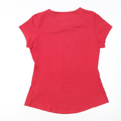 Nike Women's Red Dri-Fit Short Sleeve Athletic T-Shirt XL