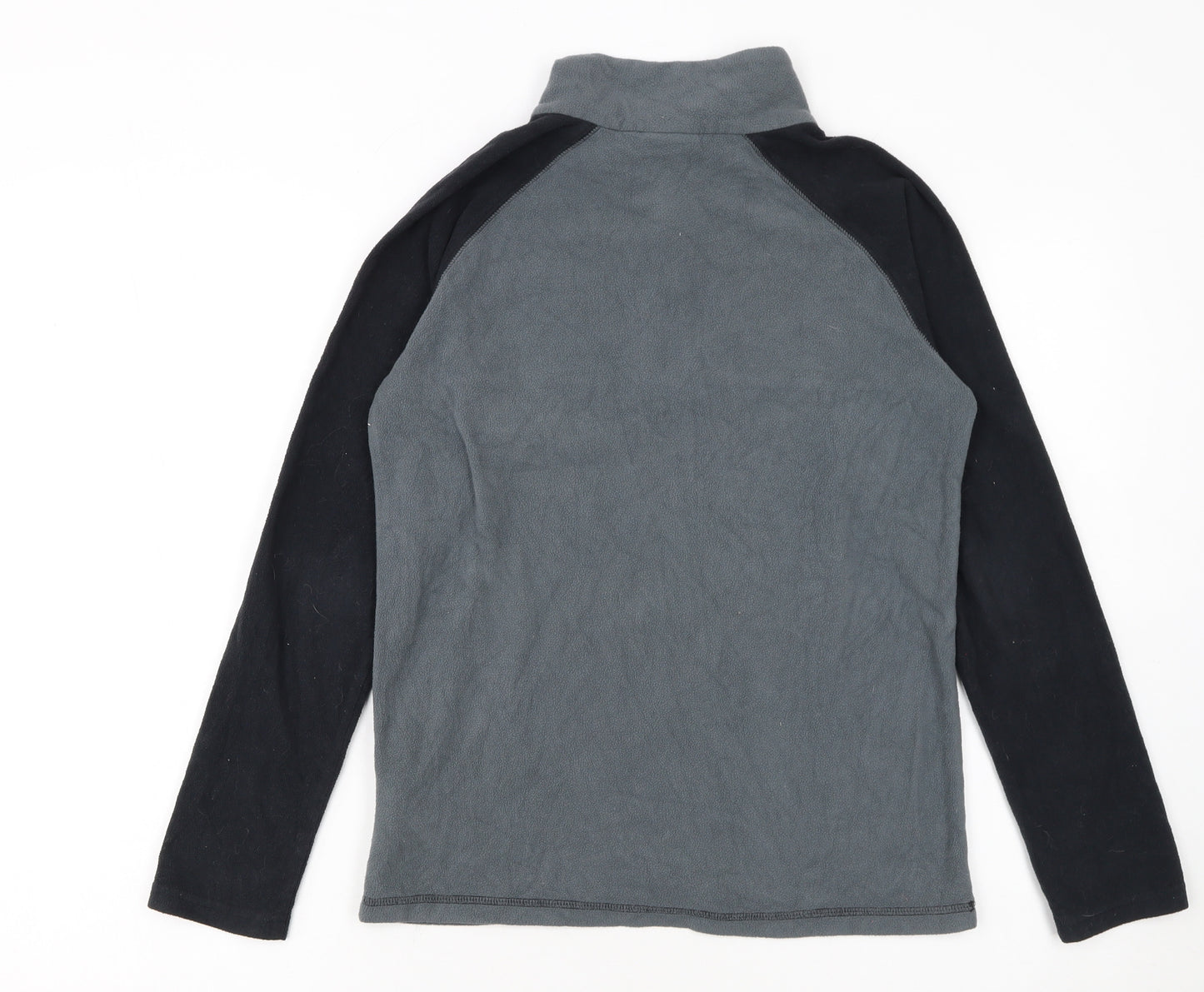 Columbia Boys Grey Fleece Quarter Zip Pullover Sweatshirt L 14-15 Years
