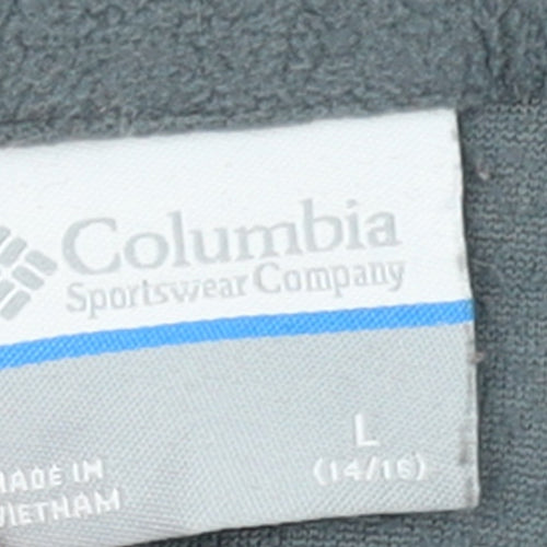 Columbia Boys Grey Fleece Quarter Zip Pullover Sweatshirt L 14-15 Years