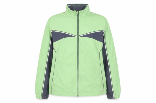 Champion Womens Green Track Jacket L Full Zip Lightweight Sportswear