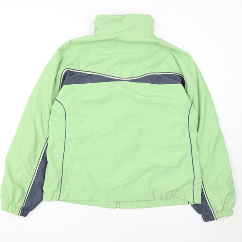 Champion Womens Green Track Jacket L Full Zip Lightweight Sportswear