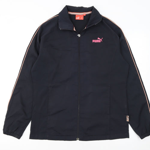 Puma Women's Black Track Jacket M Full Zip Lightweight Sportswear