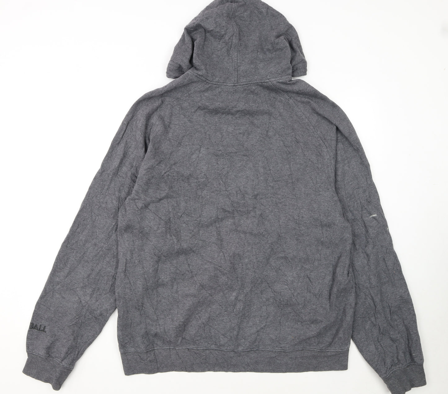 Nike Mens Grey Pullover Hoodie L Graphic Print Sports Fleece