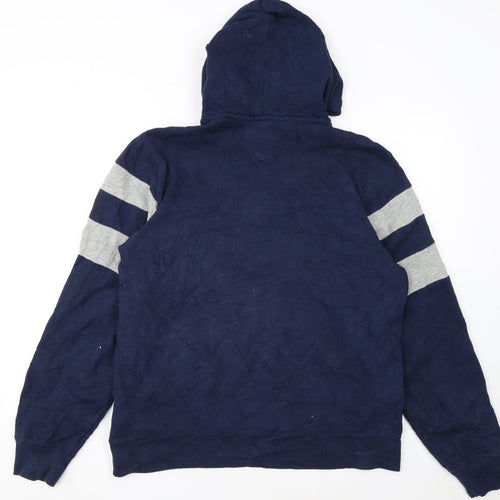 Tommy Hilfiger Men's Blue Striped Pullover Hoodie Size M