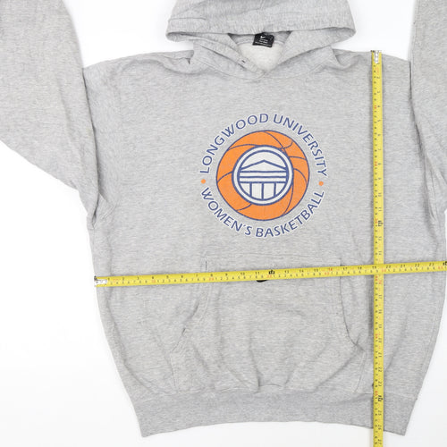 Nike Men's Grey Pullover Hoodie L Graphic Longwood University Basketball
