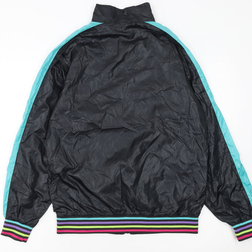 Kissmark Girls Black & Aqua Track Jacket Size 12-13 Years Lightweight Zip