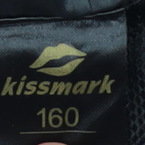 Kissmark Girls Black & Aqua Track Jacket Size 12-13 Years Lightweight Zip