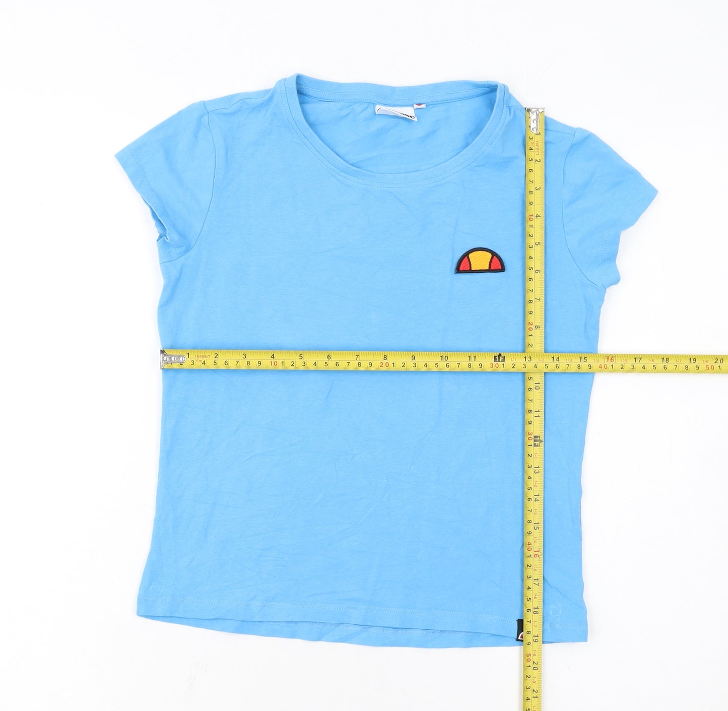 Ellesse Womens Blue XS Basic Short Sleeve Cotton T-Shirt