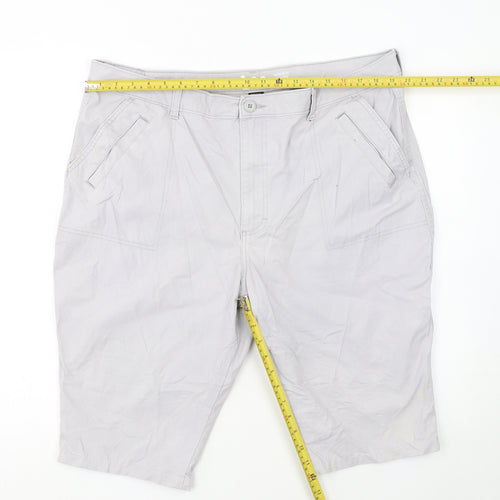 Lee Women’s Grey High Rise Chino Shorts M Regular Fit Heritage