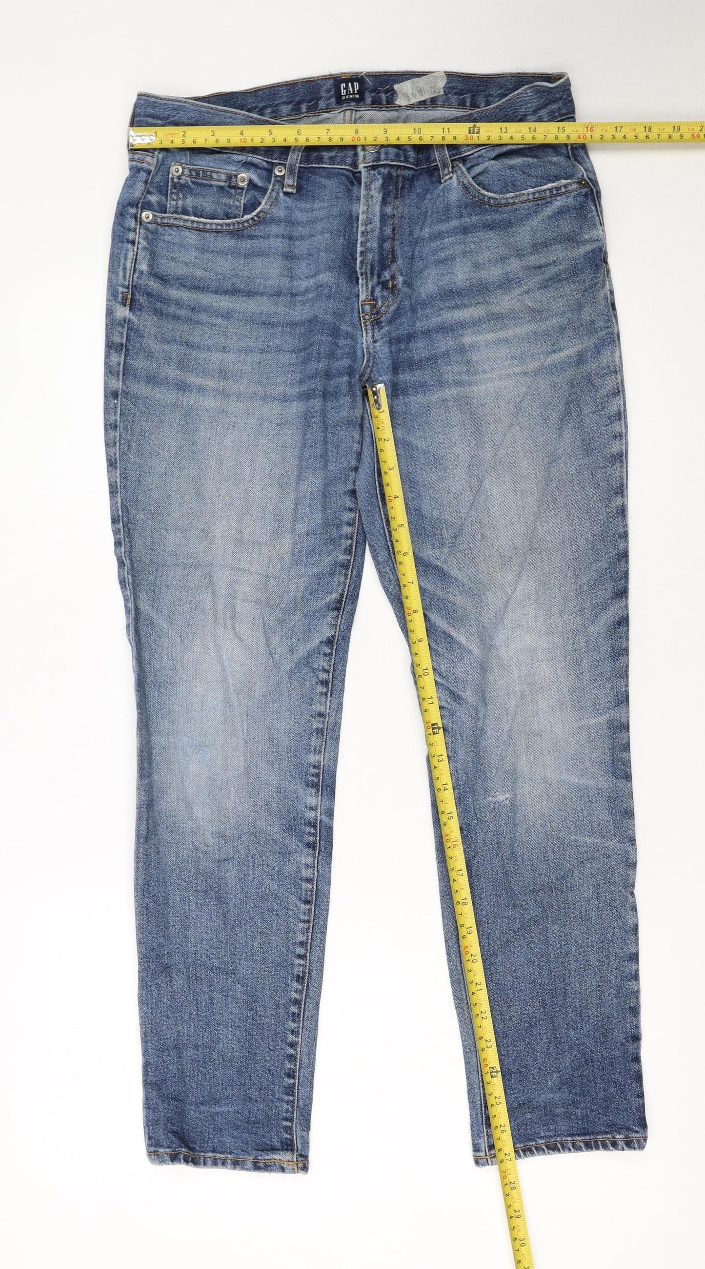 GAP Women’s Blue Medium Wash Straight Leg Denim Jeans Size 26