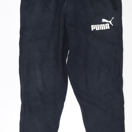 Puma Men’s Black XL Jogger Sweatpants with Logo