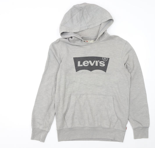 Levi's Men's Grey Classic Pullover Hoodie Small Logo Graphic