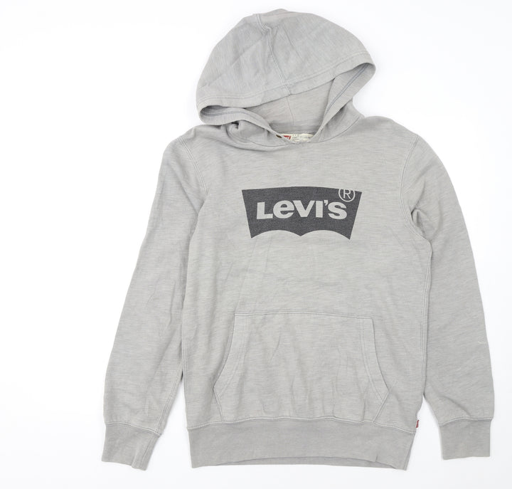 Levi's Men's Grey Classic Pullover Hoodie Small Logo Graphic