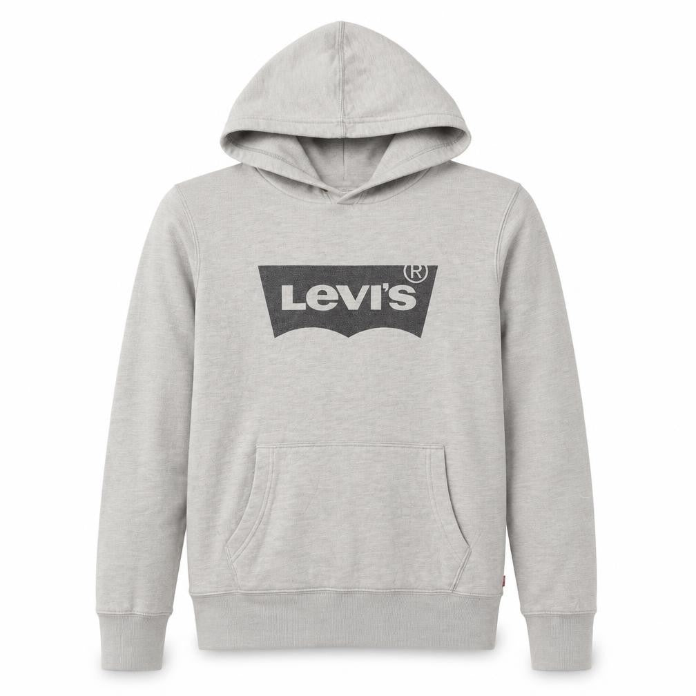 Front view of Levi's Men's Grey Classic Pullover Hoodie Small Logo Graphic