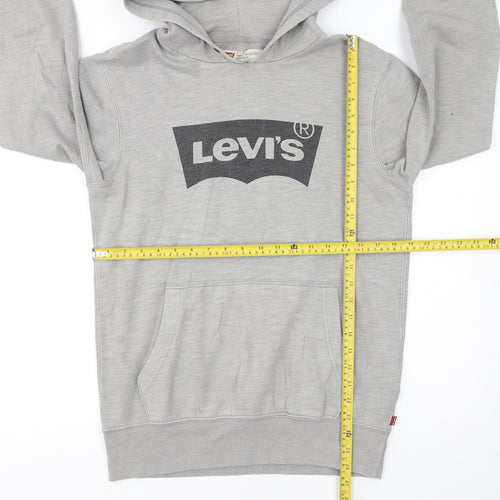 Levi's Men's Grey Classic Pullover Hoodie Small Logo Graphic