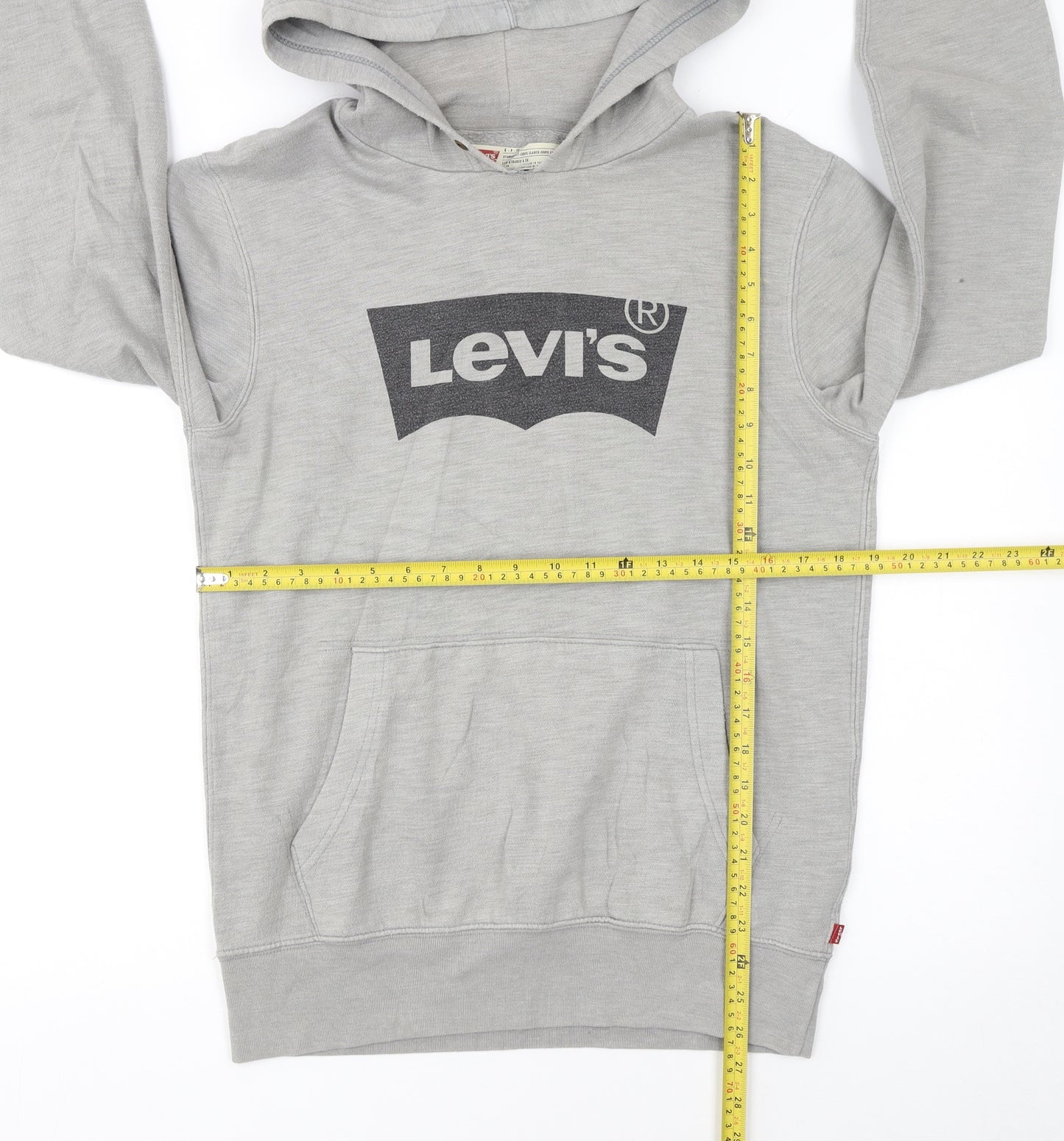 Levi's Men's Grey Classic Pullover Hoodie Small Logo Graphic