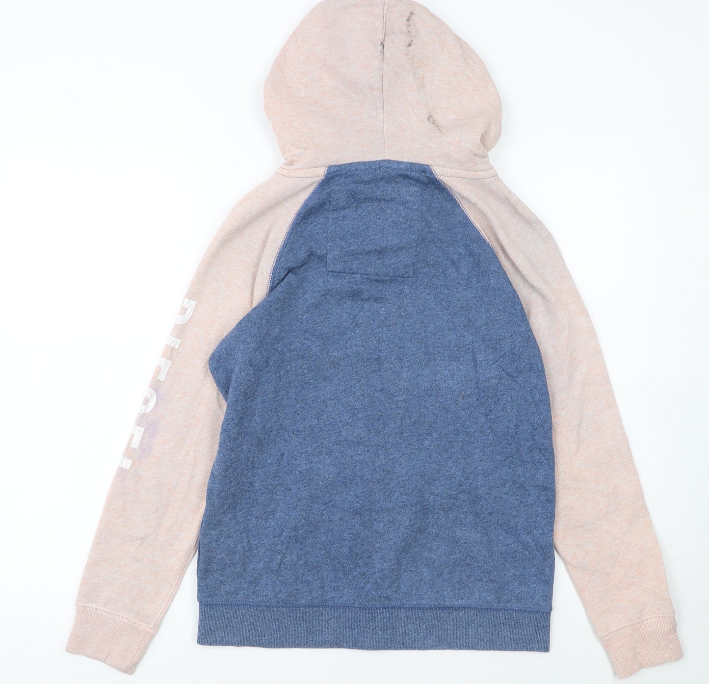 Diesel Women Blue Beige Full Zip Hoodie Size M Track & Field Logo