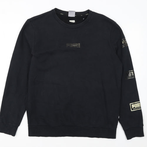 Puma Women's Black Small Crew Neck Pullover Sweatshirt