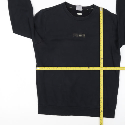 Puma Women's Black Small Crew Neck Pullover Sweatshirt
