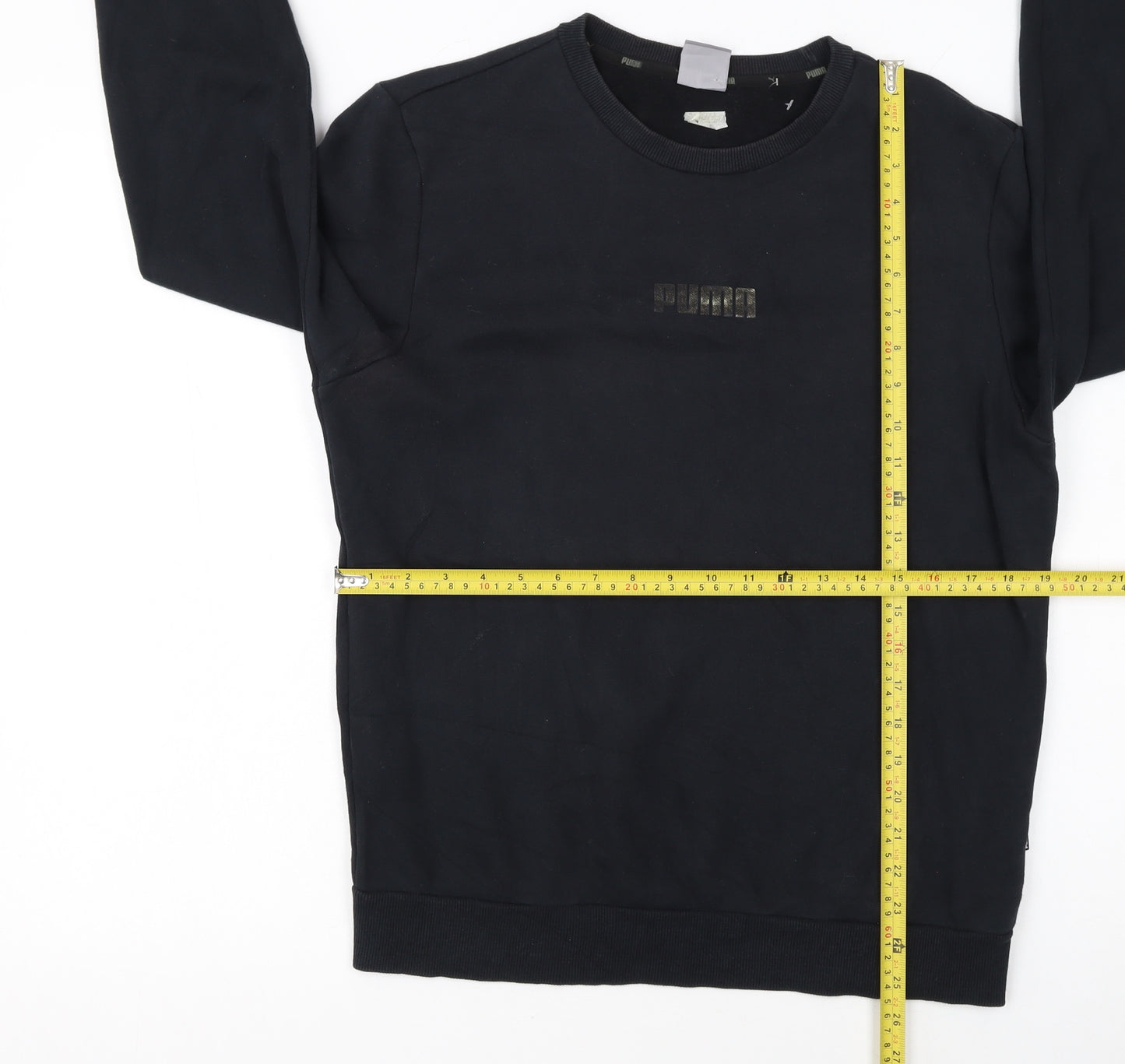 Puma Women's Black Small Crew Neck Pullover Sweatshirt
