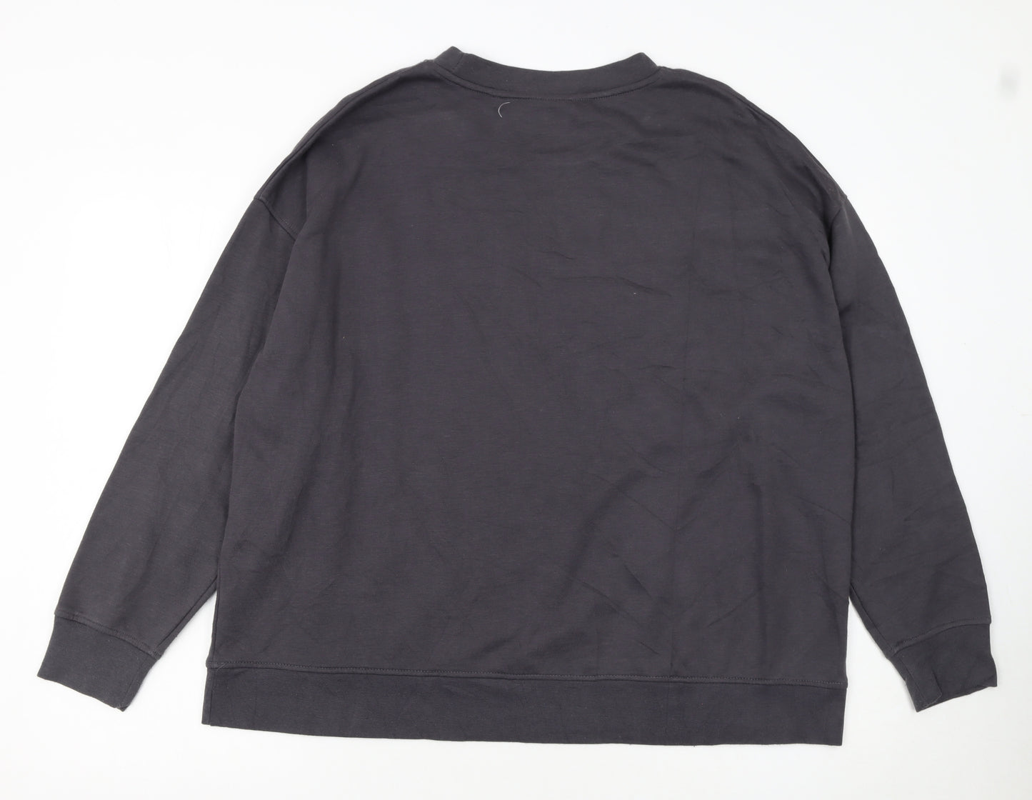 Disney Women Black Mickey Mouse Pullover Sweatshirt XL