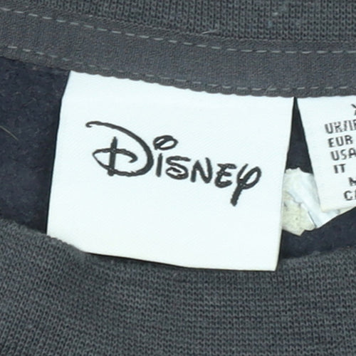 Disney Women Black Mickey Mouse Pullover Sweatshirt XL