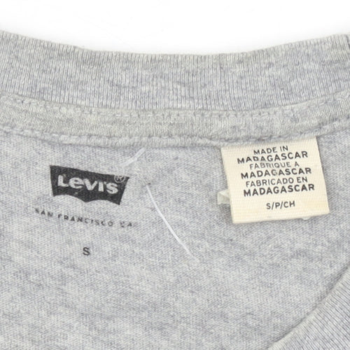 Levi's Womens Grey Small Classic Logo Short Sleeve Cotton T-Shirt