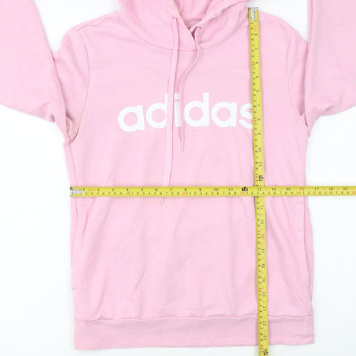 Adidas Women's Pink Pullover Hoodie Size S Hooded Sweatshirt