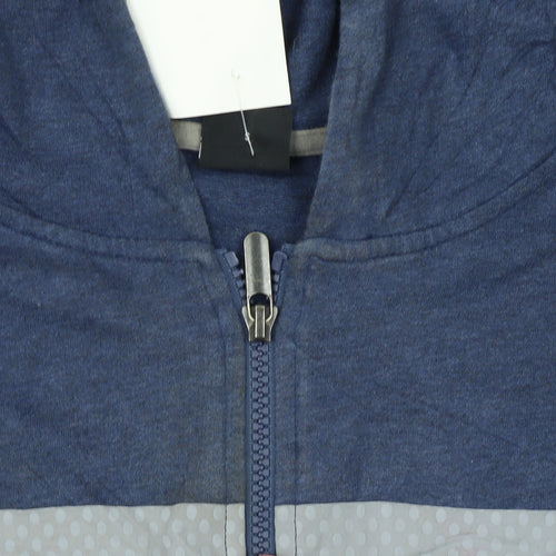 Hugo Boss Men's Blue Full Zip Hoodie Size S Jersey Cotton
