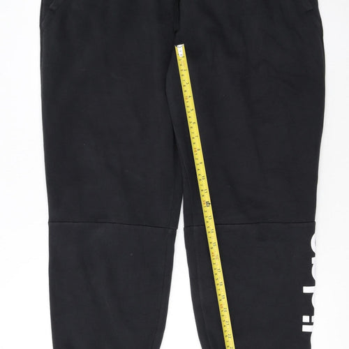 Adidas Womens Black XL Jogger Trousers Elastic Waist Fleece