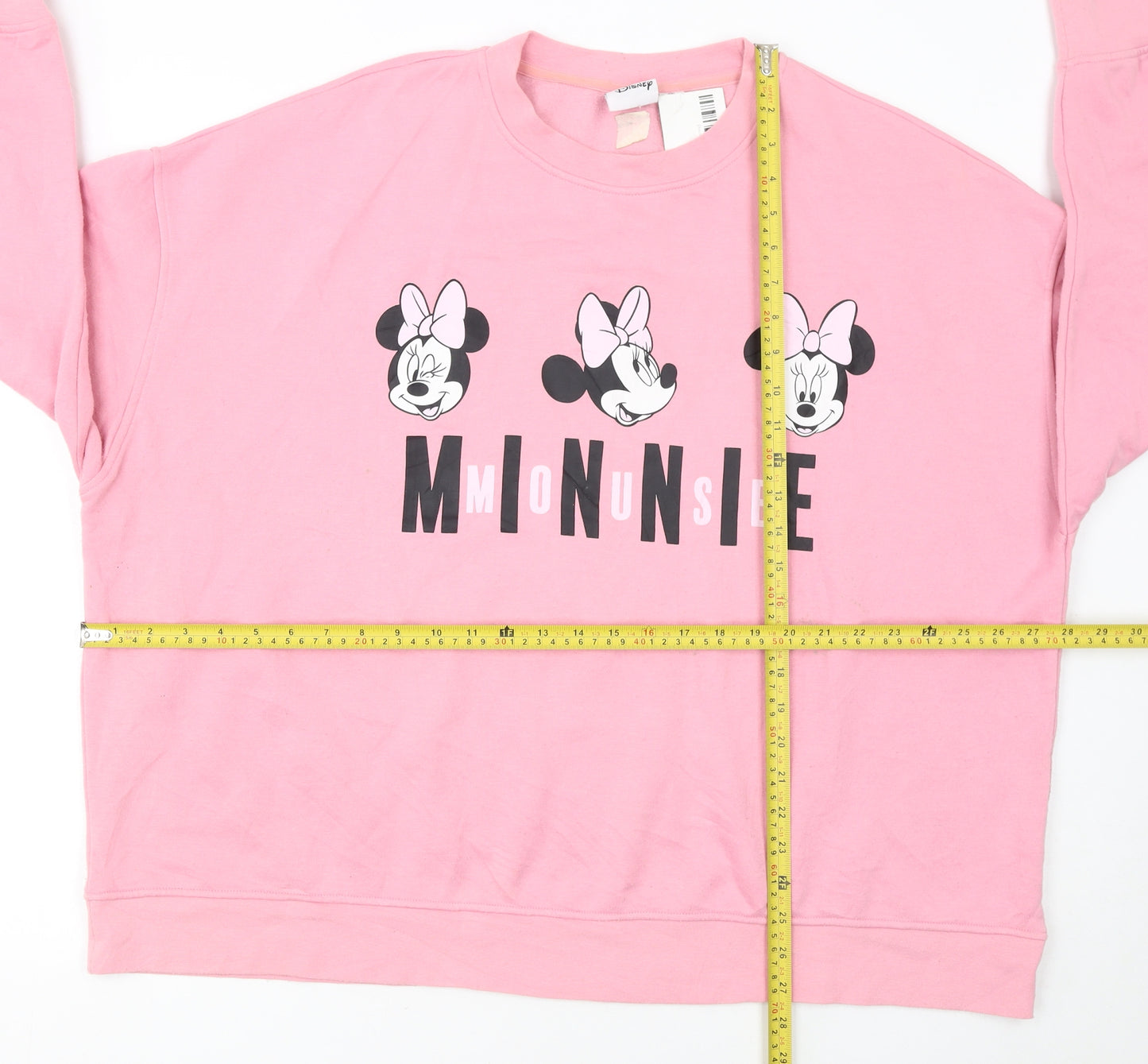 Disney Women Pink Minnie Mouse 2XL Pullover Sweatshirt