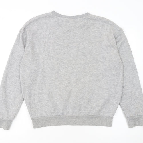 Disney Women Grey Stitch Ohana Sweatshirt Size 10/12 Small