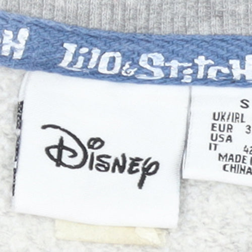 Disney Women Grey Stitch Ohana Sweatshirt Size 10/12 Small