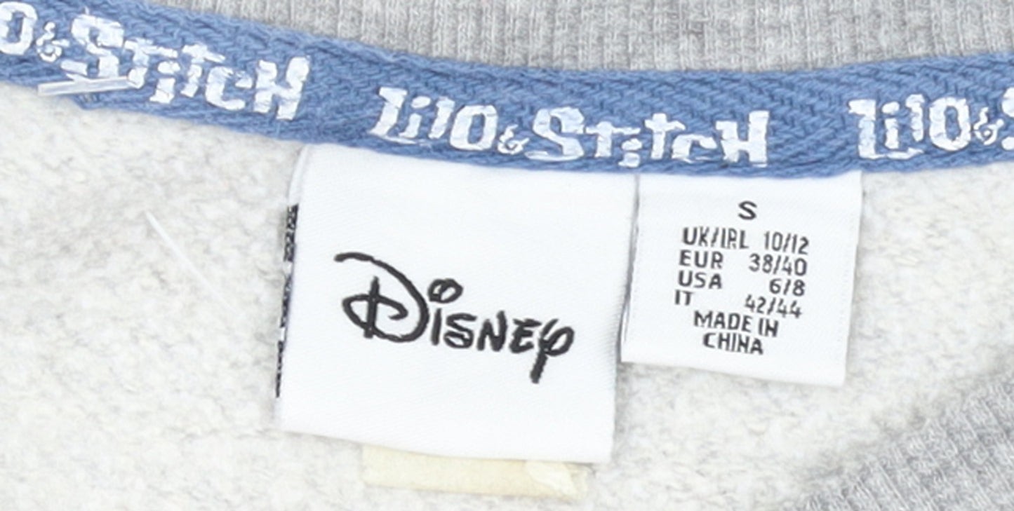 Disney Women Grey Stitch Ohana Sweatshirt Size 10/12 Small