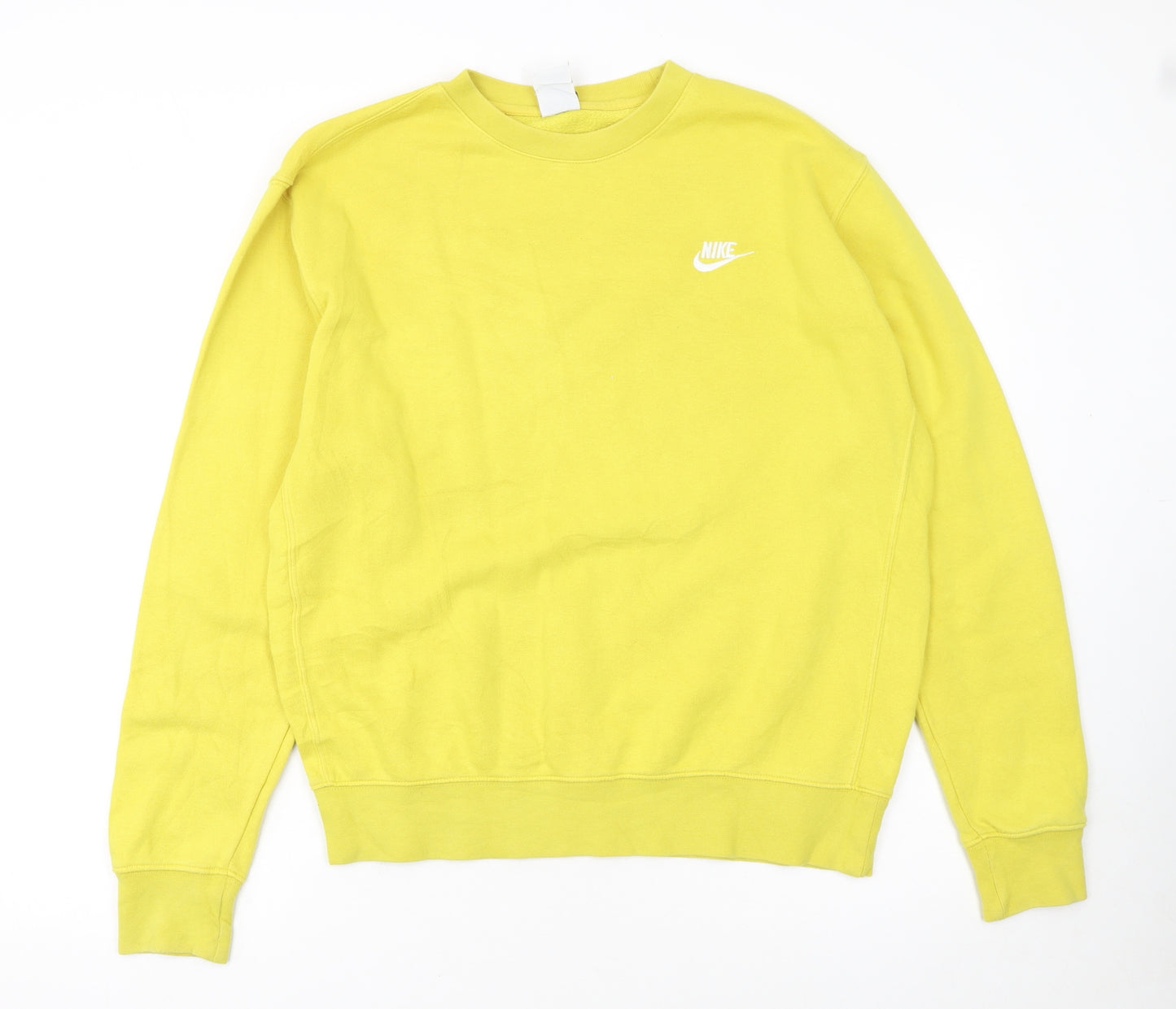 Nike Men's Yellow Crew Neck Pullover Sweatshirt Size M