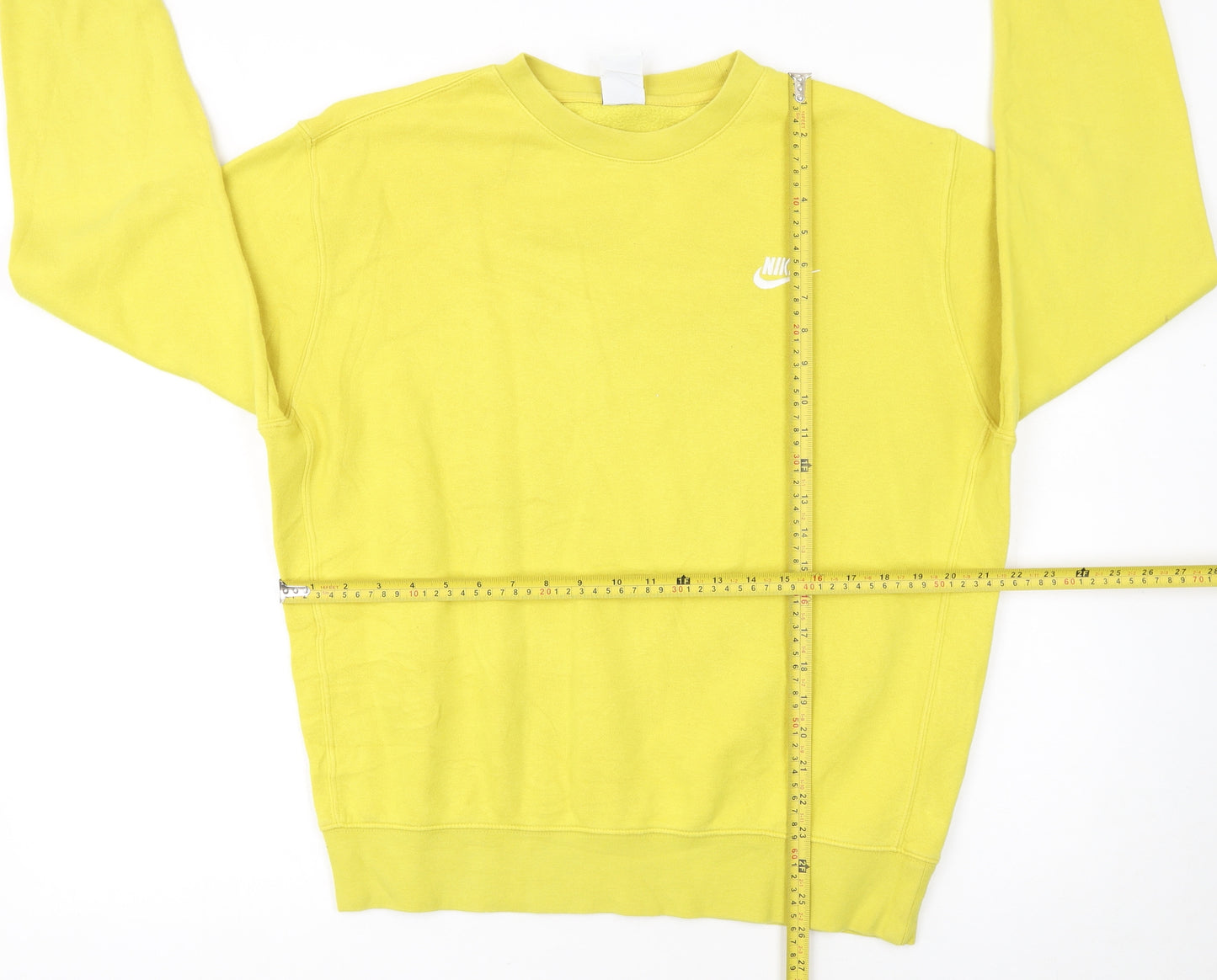 Nike Men's Yellow Crew Neck Pullover Sweatshirt Size M
