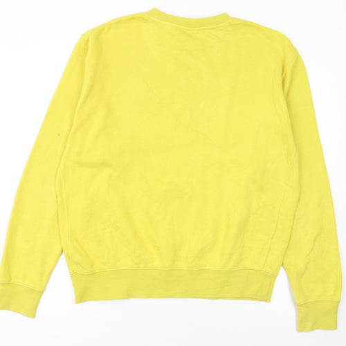 Nike Men's Yellow Crew Neck Pullover Sweatshirt Size M