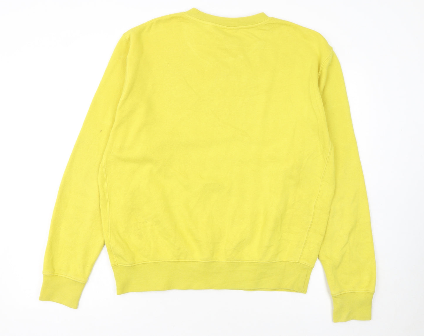 Nike Men's Yellow Crew Neck Pullover Sweatshirt Size M