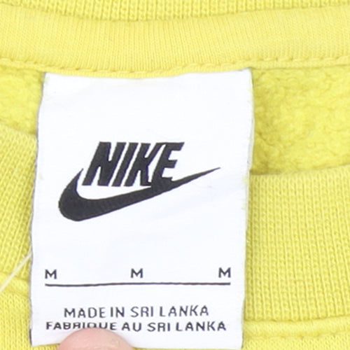 Nike Men's Yellow Crew Neck Pullover Sweatshirt Size M