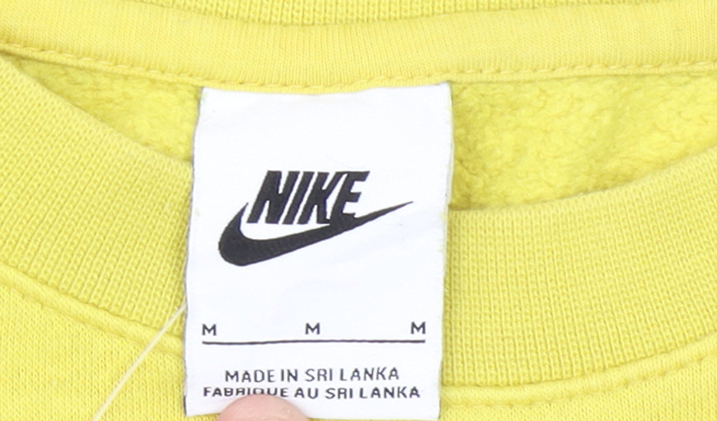 Nike Men's Yellow Crew Neck Pullover Sweatshirt Size M